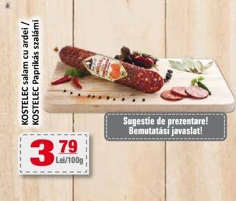 CBA KOSTELEC salam cu ardei / KOSTELEC Paprikás szalámi Ofertă
