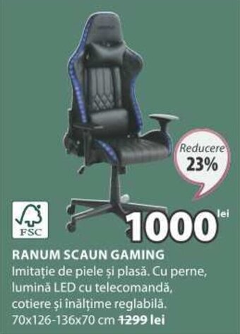 JYSK RANUM SCAUN GAMING Ofertă