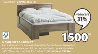 JYSK MANDERUP CADRU DE PAT Ofertă