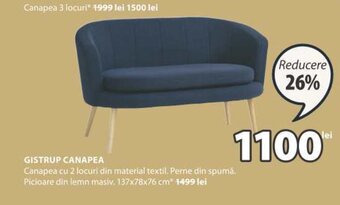 JYSK GISTRUP CANAPEA Ofertă