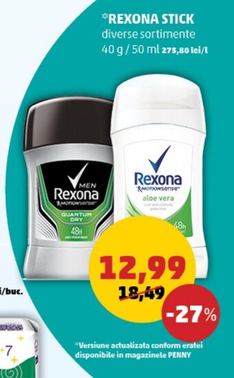 Penny REXONA STICK Ofertă