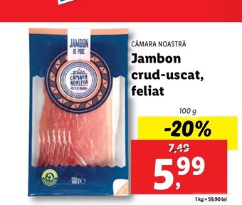 Lidl Jambon crud-uscat, feliat Ofertă