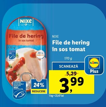 Lidl File de hering în sos tomat Ofertă