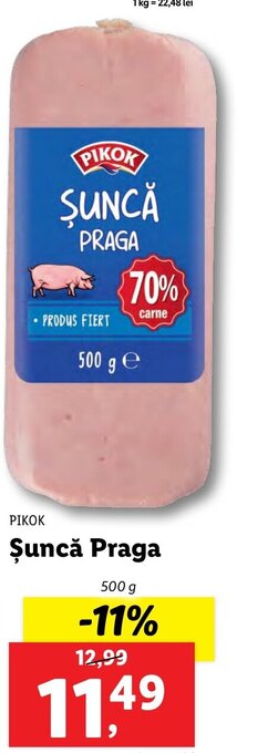 Lidl Şuncă Praga Ofertă