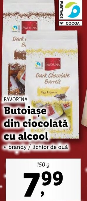 Lidl Butoiașe din ciocolată cu alcool Ofertă