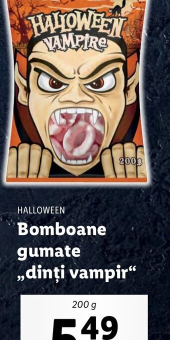 Bomboane gumate ,,dinţi vampir"