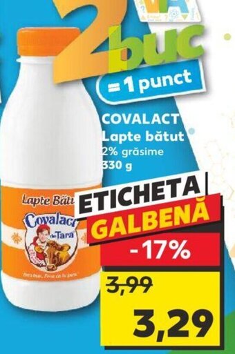 Kaufland COVALACT Lapte bătut 2% grăsime 330 g Ofertă