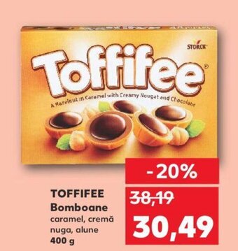 Kaufland TOFFIFEE Bomboane caramel, cremă nuga, alune 400 g Ofertă