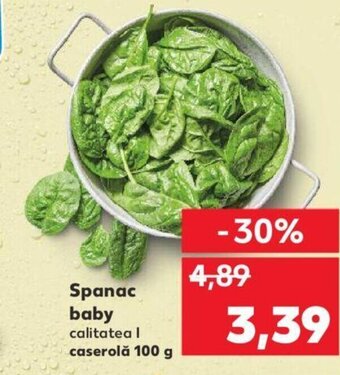 Kaufland Spanac baby calitatea I caserolă 100 g Ofertă