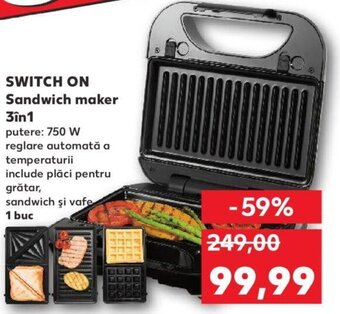 Kaufland SWITCH ON Sandwich maker 3în1 Ofertă