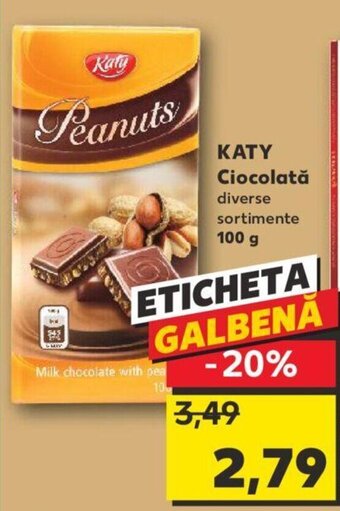 Kaufland KATY Ciocolată diverse sortimente 100 g Ofertă
