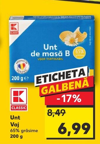Kaufland Unt Vaj 65% grăsime 200 g Ofertă