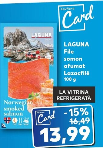 Kaufland LAGUNA File somon afumat Lazacfilé 100 g Ofertă