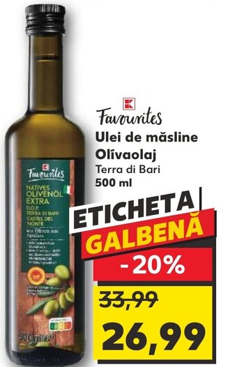 Kaufland Ulei de măsline Olívaolaj Terra di Bari Ofertă