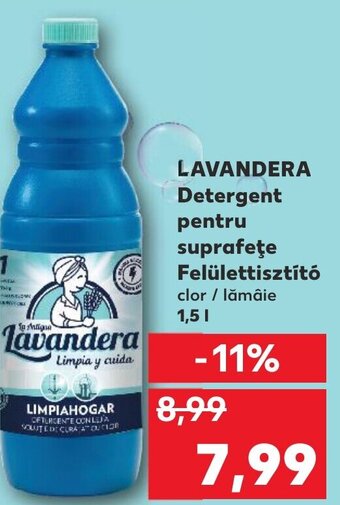 Kaufland LAVANDERA Detergent pentru suprafeţe Felülettisztító clor / lămâie Ofertă