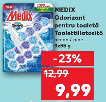 Kaufland MEDIX Odorizant pentru toaletă Toalettillatosító ocean / pine 3x55 g Ofertă