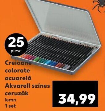 Creioane colorate acuarelă Akvarell színes ceruzák lemn