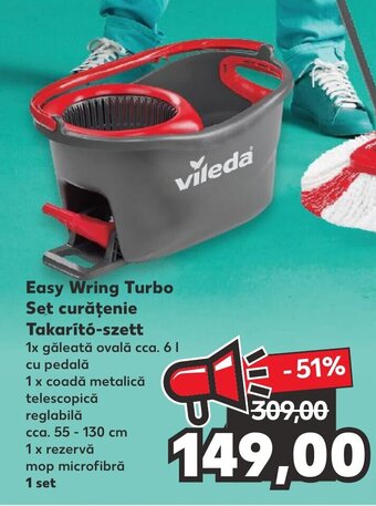 Kaufland Easy Wring Turbo Set curățenie Takarító-szett 1x găleată ovală cca. 6 1 Ofertă