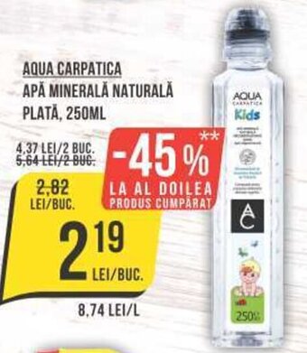 AQUA CARPATICA APĂ MINERALĂ NATURALĂ PLATĂ, 250ML