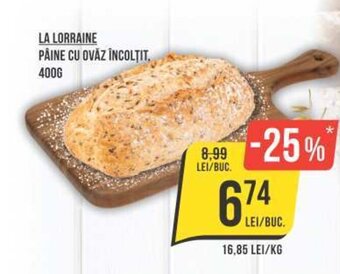 Mega Image LA LORRAINE PÂINE CU OVĂZ ÎNCOLŢIT. Ofertă