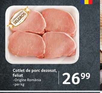 Selgros Cotlet de porc dezosat, feliat Ofertă