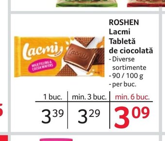 Selgros ROSHEN Lacmi Tabletă de ciocolată Ofertă