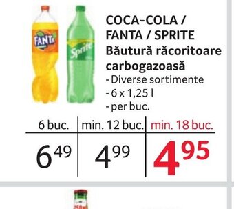 Selgros COCA-COLA FANTA SPRITE Băutură răcoritoare carbogazoasă Ofertă