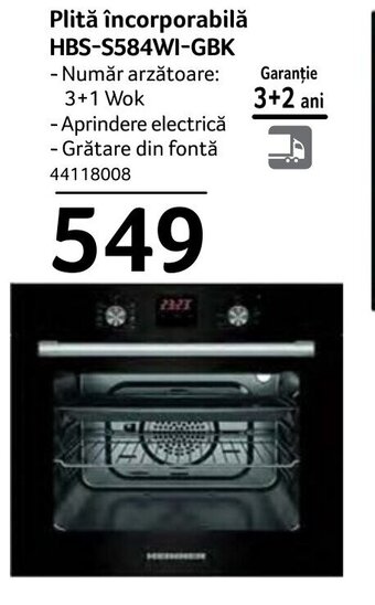 Selgros Plită încorporabilă HBS-S584WI-GBK Ofertă