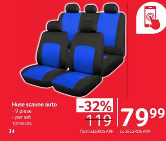 Selgros Huse scaune auto Ofertă