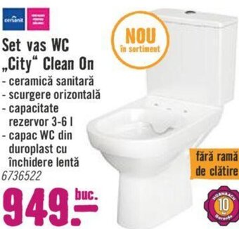 Hornbach Set vas WC ,,City" Clean On Ofertă
