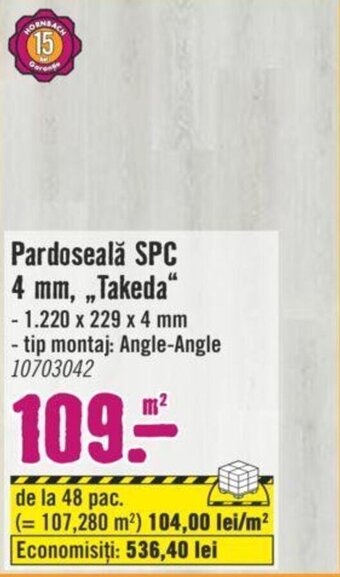 Pardoseală SPC 4 mm, ,,Takeda'