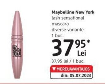 DM Maybelline New York lash sensational Ofertă