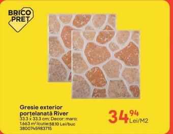 Brico Depôt Gresie exterior porţelanată River Ofertă