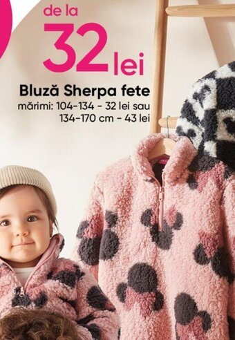 Pepco Bluză Sherpa fete Ofertă