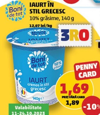 Penny IAURT ÎN STIL GRECESC Ofertă