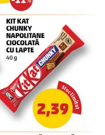 Penny KIT KAT CHUNKY NAPOLITANE CIOCOLATĂ CU LAPTE Ofertă
