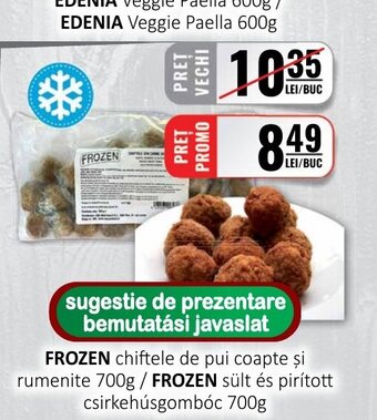 CBA FROZEN chiftele de pui coapte şi Ofertă