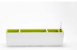 Favi Ghiveci cu sistem de auto-irigare plastia berberis, lungime 78 cm, alb - verde Ofertă