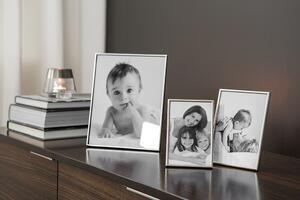 Favi Rama foto rigo, sticla metal placat cu argint, argintiu, 15.80x1.50x18.80 cm Ofertă