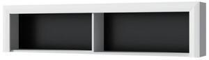 Favi Biblioteca suspendata whiteblack, alb, mdf, 166.6x23.4x38.9 cm Ofertă