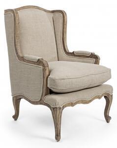 Favi Fotoliu catherine, lemn otel poliester, bej, 70x72x102 cm Ofertă