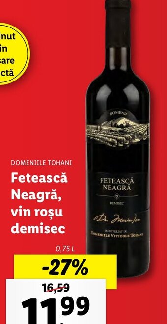 Lidl Fetească Neagră, vin roşu demisec Ofertă