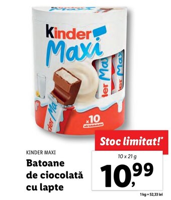 Lidl Batoane de ciocolată cu lapte Ofertă