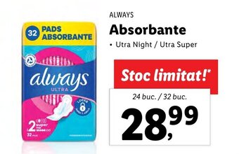 Lidl Absorbante Ofertă