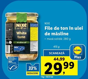 Lidl File de ton în ulei de măsline Ofertă