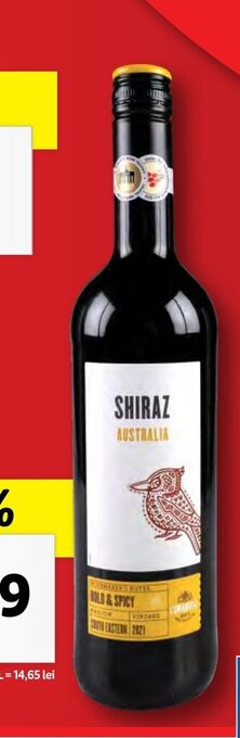 Lidl Shiraz Australia, vin roşu sec Ofertă