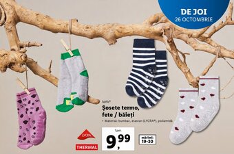 Lidl Şosete termo, fete / băieți Ofertă