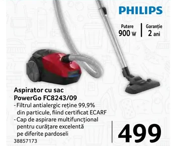 Selgros Aspirator cu sac PowerGo FC8243/09 Ofertă