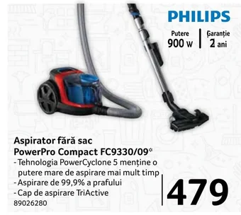 Selgros Aspirator fără sac PowerPro Compact FC9330/09* Ofertă