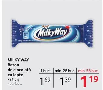 Selgros MILKY WAY Baton de ciocolată cu lapte Ofertă